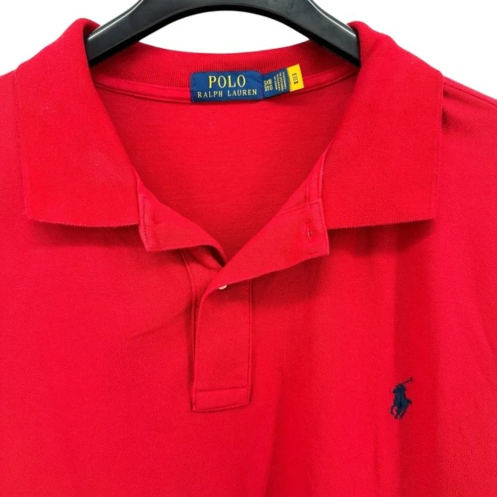 Polo Ralph Lauren Mens 3XB Pre-Owned‎ Red Classic Fit Short Sleeve Polo Shirt